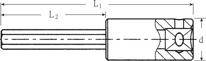 Insert de clé à douille Stahlwille 44 (8000333139) 1/4″ 6 pans longueur 55 mm