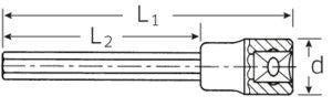 Stahlwille Steckschlüsseleinsatz 1054/2054 ( 8000333126 ) 1/2 ″ 6 kant Länge 120 mm