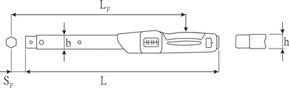 Stahlwille Drehmomentschlüssel 730N/100 ( 8000332296 ) 200-1000 Nm