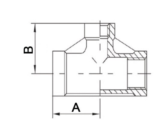 Pièce en T Springer EN 10226-1 ( 4000000049 ) NPS=1″ NPS2 3/4″