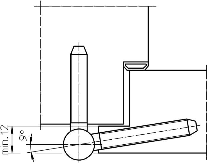 Charnière à percer Simonswerk BAKA C 1-15 WF (3000255706) 3 pièces portes en bois nickelées DIN gauche/droite