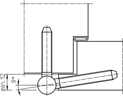 Charnière à percer Simonswerk BAKA C 1-15 WF (3000255706) 3 pièces portes en bois nickelées DIN gauche/droite