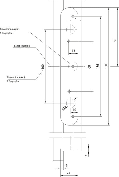 Simonswerk Objektband VARIANT VX 7939 ( 3000700118 ) Edelstahl matt gebürstet 160 kg gefälzte Türen