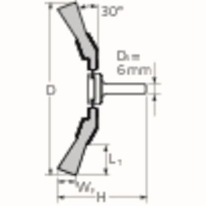 PFERD Kegelbürste KBU INOX ( 8000431752 ) Ø 70 mm Drahtstärke 0,15 mm 15000 min-¹