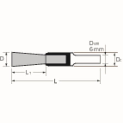 PFERD Pinselbürste PBGS INOX ( 8000432690 ) Ø 10 mm Drahtstärke 0,35 mm 10000 min-¹