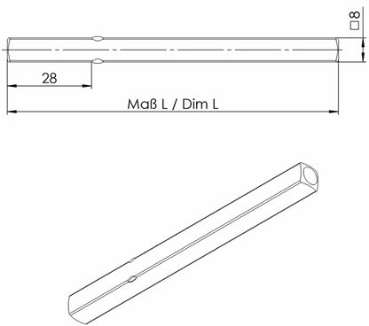 Punaise Ogro OGRO 114 PB (3000267156) carré 8 x 97 mm