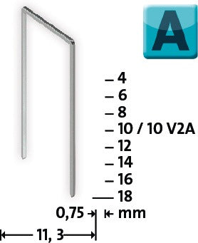 Agrafe en fil fin Novus A type 53 (4000813770) B.11,3 mm -