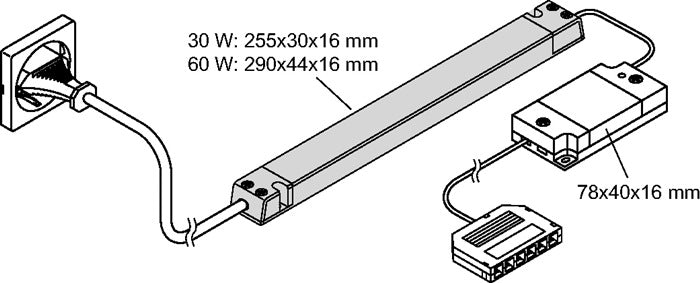 L & S Emotion 1-Kanal Funksteuerung Serie Frankfurt ( 3000550075 ) 230 V 12 V 6-fach Verteiler