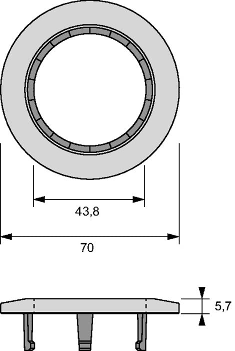 L & S Abdeckring Vision ( 3000550008 ) Ø 70 mm