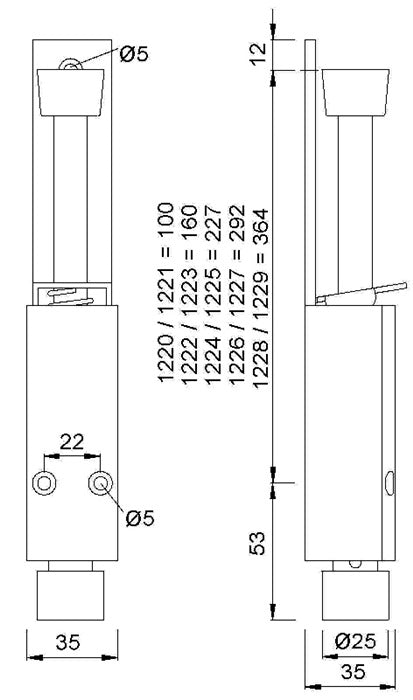 KWS butée de porte 1222.71 (3000258167) aluminium blanc pur (RAL 9010) installation de porte