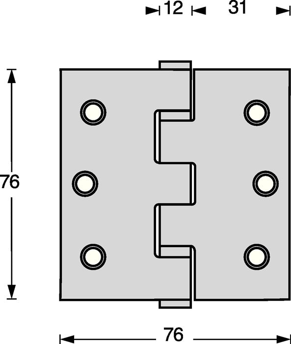 Intersteel Kugellagertürscharnier ( 3000255604 ) Edelstahl käntig matt ausziehbarer Stift