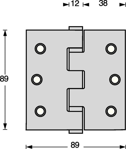 Intersteel Kugellagertürscharnier ( 3000255605 ) Edelstahl käntig matt ausziehbarer Stift