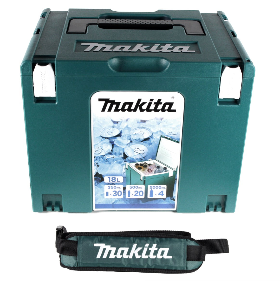 Makita Makpac 4 System Koffer Cool Case Kühlbox 18 Liter Volumen mit Isolierauskleidung ( 198253-4 ) - Toolbrothers