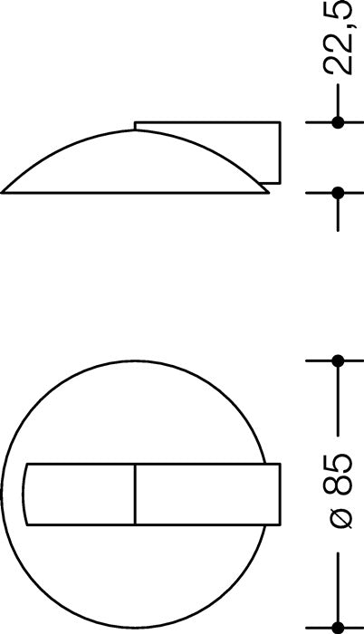 HEWI Bodentürpuffer 625 XA ( 3000205715 ) Ø 85 mm Höhe 22,5 mm Dübelmontage