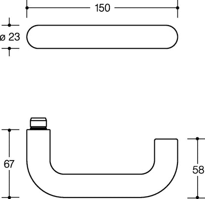 HEWI Rosettengarnitur 111PBR01.230 ( 3000207777 ) Kunststoff 99 matt DIN links / rechts D/D