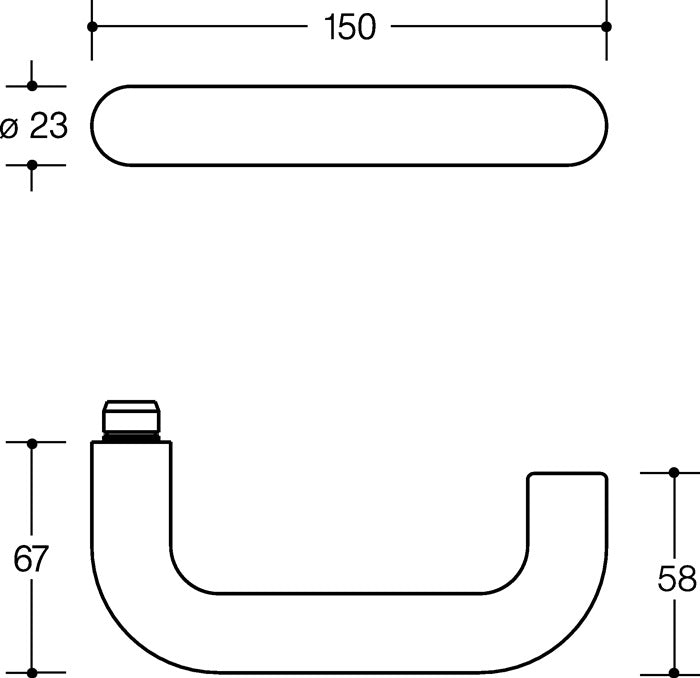 Jeu de rosaces HEWI 111R01.230 (3000205256) plastique 33 DIN gauche/droite D/D