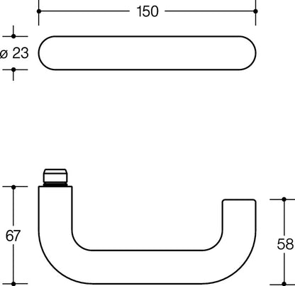 HEWI Rosettengarnitur 111R01.230 ( 3000205256 ) Kunststoff 33 DIN links / rechts D/D