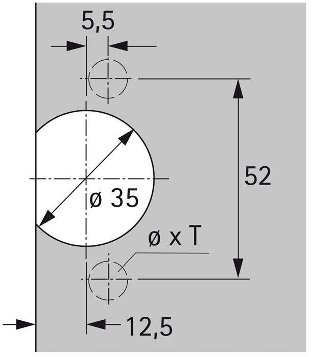 Hettich Topf zu Scharnier Selekta ( 8000611036 ) TH 32