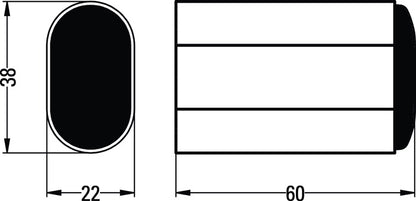 Hermeta Wandtürpuffer 4700 / 4702 / 4704 ( 3000283378 ) Aluminium schwarz eloxiert