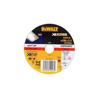 DeWalt DWE 4347-QS 1700 W Winkelschleifer 125 mm + 5x XR FlexVolt Extreme Trennscheiben Metall 125 x 1,1 mm - Toolbrothers