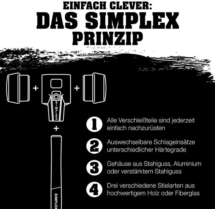 Halder Schonhammer SIMPLEX ( 8000794782 ) Länge 405 mm Kopf-Ø 60 mm