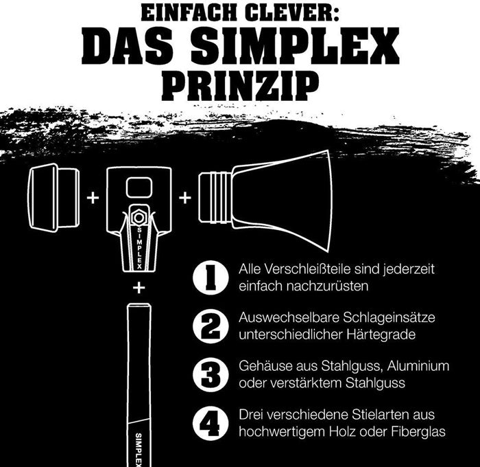 Halder Spalthammer SIMPLEX ( 4000815572 ) 4100 g Stiellänge 850 mm