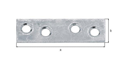 GAH Alberts Flachverbinder ( 8001552194 ) Länge 50 mm Breite 14 mm Stärke 1,75 mm Anzahl Löcher 4