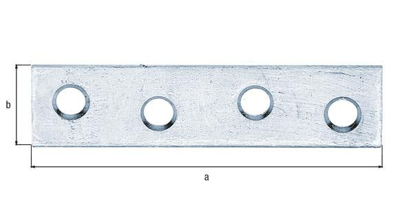 GAH Alberts Flachverbinder ( 8002364372 ) Länge 60 mm Breite 14 mm Stärke 1,75 mm Anzahl Löcher 4