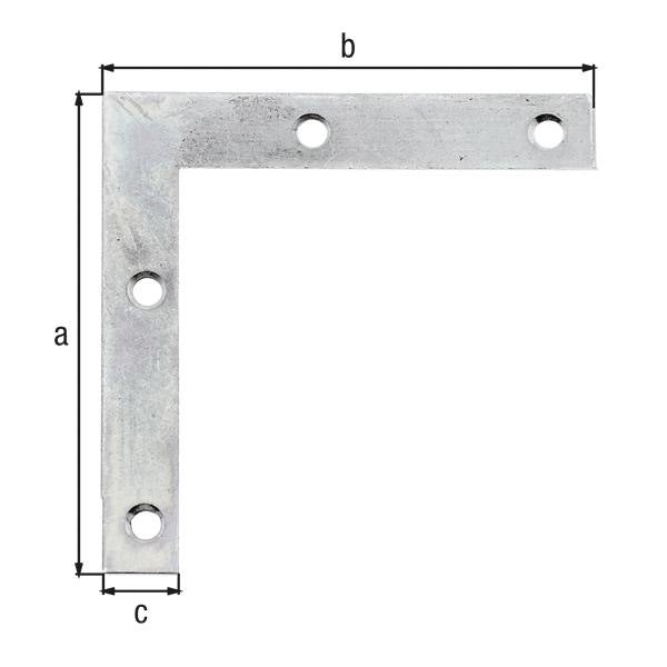 Angle de meuble GAH Alberts longueur 75 x 75 mm (8002378985) largeur 12 mm épaisseur 1,25 mm