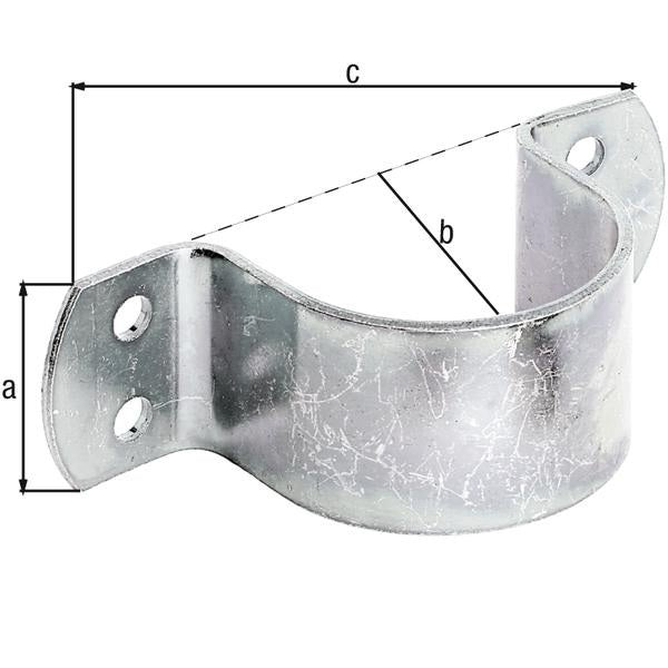 GAH Alberts Rohrschelle ( 8002893901 ) L133xB40xH55mmStahl für Rohre 57 mm 2 1/4”