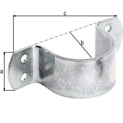 GAH Alberts Rohrschelle ( 8002893901 ) L133xB40xH55mmStahl für Rohre 57 mm 2 1/4”