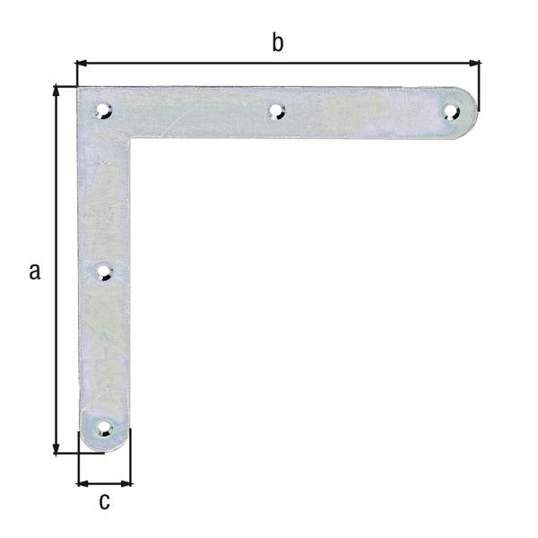 Support d'angle GAH Alberts longueur 150 x 150 mm (8001889056) largeur 20 mm épaisseur 2 mm