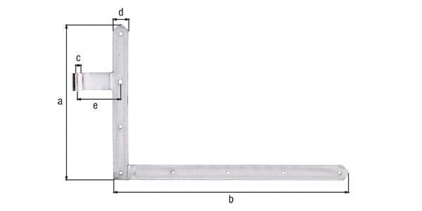 GAH Alberts ruban d'angle de portail (8001514106) 400x600x40x105mm en bas à gauche 5 mm