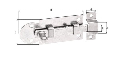 GAH Alberts Fensterriegel ( 8002773619 ) Länge 61 mm Breite 26 mm Form gerade Ausschub 13,5 mm