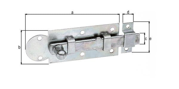 GAH Alberts Fensterriegel ( 8002657137 ) Länge 80 mm Breite 30 mm Form gerade Ausschub 19,5 mm