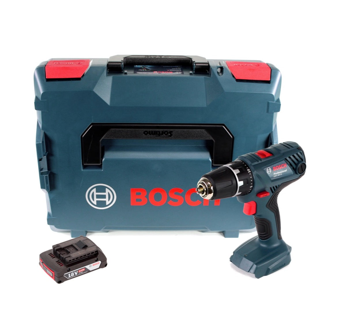 Bosch Professional GSR 18V-21 Akku Bohrschrauber 18V 55Nm + 1x Akku 2,0Ah + L-Boxx - ohne Ladegerät - Toolbrothers