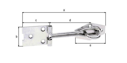 Moraillon GAH Alberts (8002643082) longueur 140 mm largeur 36 mm