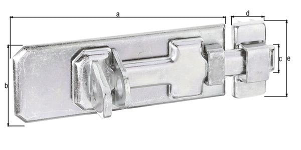 GAH Alberts Sicherheits-Schlossriegel ( 8002910406 ) Länge 140 mm Breite 55 mm