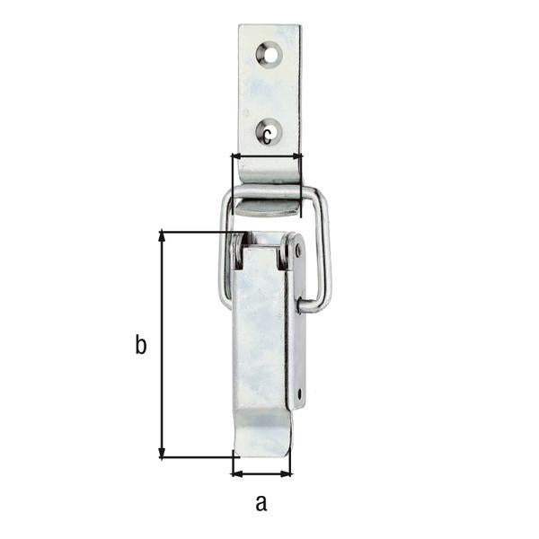 GAH Alberts Kistenverschluss ( 8002768385 ) Höhe 61 mm Breite 22 mm für Vorhangschlösser mit max Ø7 mm