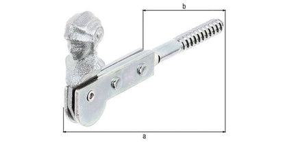 GAH Alberts Fensterladenfeststeller ( 8001748650 ) Länge 129 mm ohne Anschlag