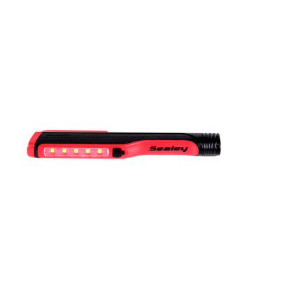 Sealey LED054R Leuchtstift rot - 100 Lumen LED wiederaufladbare Taschenlampe via USB/12V Kfz Adapter - Toolbrothers