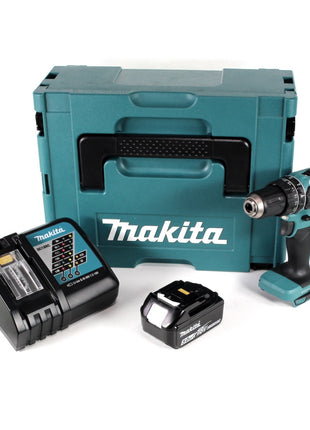 Makita DHP 485 RT1J 18 V Li-Ion Akku Schlagbohrschrauber im Makpac + 1 x 5,0 Ah Akku + Ladegerät