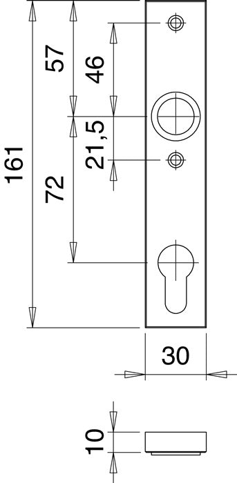 EDI Schlosskasten-Kurzschild 1317/7203 ( 3000252738 ) Innenschild