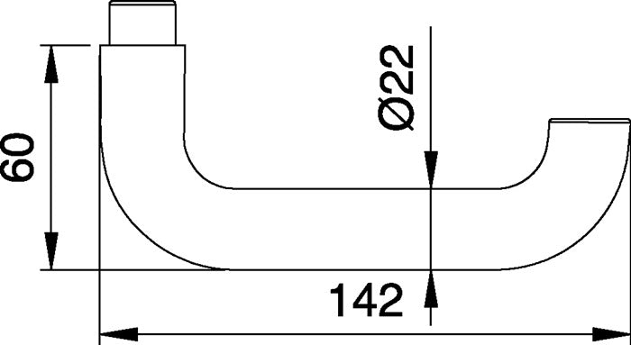 EDI Türdrückerpaar 163 ( 3000261381 ) Edelstahl F00 Vierkant 8 mm