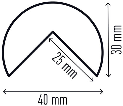 Protection d'angle durable (9000480100) jaune/noir 1000 mm type C25R