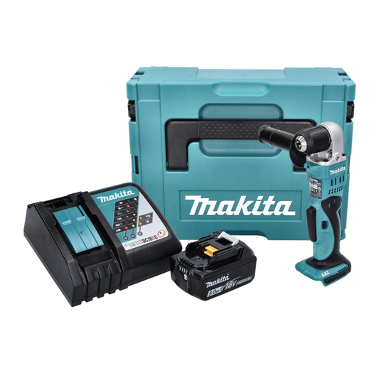 Makita DDA 351 RT1J Akku Winkelbohrmaschine 18 V 13,5 Nm + 1x Akku 5,0 Ah + Ladegerät + Makpac - Toolbrothers