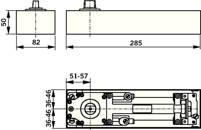 Dormakaba Bodentürschließer BTS 75 V ( 3325032011 ) Standard EN 1-4 max. Türgewicht 120 kg