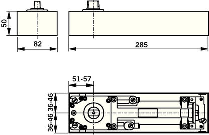 Dormakaba Bodentürschließer BTS 75 V ( 3325032011 ) Standard EN 1-4 max. Türgewicht 120 kg