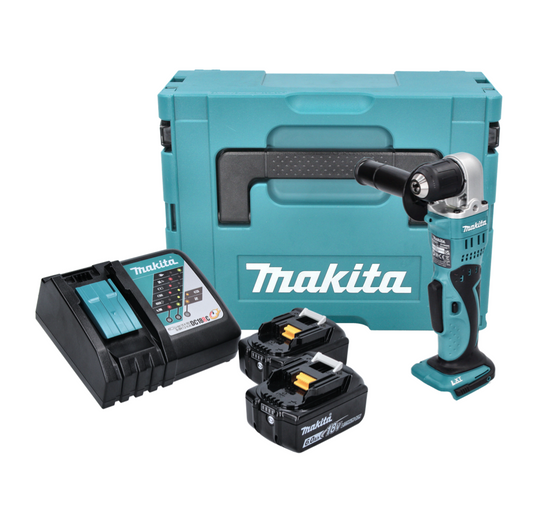 Makita DDA 351 RGJ Akku Winkelbohrmaschine 18 V 13,5 Nm + 2x Akku 6,0 Ah + Ladegerät + Makpac - Toolbrothers