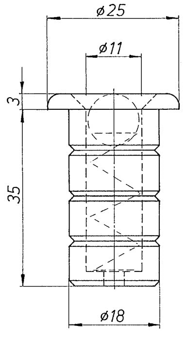 Douille de pierre DENI (3000255654) tige ronde 10 mm